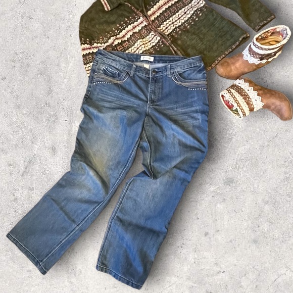 Christopher & Banks Denim - Vintage Christopher & Banks Blue Jeans, Bling | 14